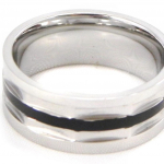 Bague Homme 'Hugo' noir acier 56 juoda