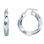 Les Tr&eacute;sors De Lily [J9593] &ndash; Sidabriniai auskarai su lanku &bdquo;Chor&eacute;ographie&ldquo; (padengti rodžiu) &ndash; 29 mm 4 mm