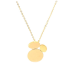 Les Tr&eacute;sors De Lily [Q0956] - Collier cr&eacute;ateur acier 'Chor&eacute;graphie' dor&eacute; - 18x15 mm auksas
