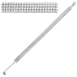 Les Tr&eacute;sors De Lily [Q4708] - Bracelet Argent 'Sissi' blanc argent&eacute; (rhodi&eacute;) - 7 mm
