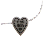 7bis [R1490] - Bracelet artisanal 'Messages' argent&eacute; (It was always you) - 11x10 mm sidabras