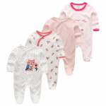 Kiddiezoom 4vnt Drabužiai kūdikiams berniukams mergaičių &scaron;liaužtinukai naujagimiams unisex drabužiai pilnomis rankovėmis medvilniniai kūdikių drabužiai 6M