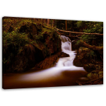 Drobės spaudinys Kalnų upelis Mi&scaron;kas 60x40 žalia