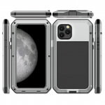 Prabangus 360 visi&scaron;kai apsaugotas metalinis aliuminio telefono dėklas, skirtas iPhone 14 12 Pro 11pro Max Xs Max Xr X 14plus smūgiams atsparus dangtelis For iphone 11 sidabras