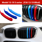 3 vnt / rinkinys M Power Car Racing priekinių grotelių apdailos juostos, skirtos X1 X2 X3 X5 E46 E90 E91 E92 E93 F30 E60 E61 F10 G30 G20 F07 F11 F18 na&scaron;umui F30 13-19 8Rod