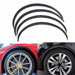 Nuo įbrėžimų apsaugantis universalus automobilinis sunkvežimis juodas/ anglies pluo&scaron;to kėbulo komplektas, apdailintas sparnas, guminis ratukas, antakių lipdukai nuo įbrėžimų. 4pcs BLACK