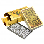 Auksinė folija Tarot stalo žaidimas PVC, atsparus dilimui, naujas kortų žaidimas, vakarėlių kelių žaidėjų žaidimas 12*7cm