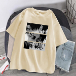 Moteri&scaron;ki mar&scaron;kinėliai japoni&scaron;ki Anime Attack On Titan Levi Ackerman Eye Punk Tops Vasaros Harajuku Oversized Gothic Mar&scaron;kinėliai trumpomis rankovėmis M