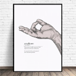 Itali&scaron;ki spaudiniai Vintažinis gestas Laikant rankas Plakatas, drobė, tapyba Italų memai Juokingi sieniniai meno paveikslėliai Namų dekoro dovana 21x30 No Frame