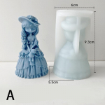 Gipso formos dervos formos žvakės silikono formos Svajingos princesės lėlės vestuvių dovanos drožyba As the picture