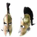 Antikvarinis rudas viduramžių &scaron;arvų karalius LEONIDAS GREEK SPARTAN 300 romėnų &scaron;almas