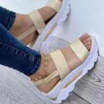 Moteri&scaron;ki sandalai Moteri&scaron;ki auk&scaron;takulniai sandalai su platformine avalyne Vasaros sandalijos laisvalaikio batai su plei&scaron;tais moteri&scaron;ki eleganti&scaron;ki 38