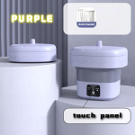 Ne&scaron;iojama mini skalbimo ma&scaron;ina buitinė maža kojinių skalbimo ma&scaron;ina apatiniai apatiniai kūdikių drabužių skalbyklė 【1】 violetinė