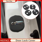 4vnt ABS automobilio durų spynos dangtelio apsauginių dangtelių lipdukas, skirtas Kia Rio 5 Mohave Morning Rondo 7 Carens Koup Optima