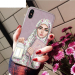 Musulmonų islamo arabų hidžabo veido grotelės Eyes Koranas telefono dėklas, skirtas iPhone 11 12 13 pro max X XS MAX 6 6s 7 7plus 8 8Plus 5 5S SE XR dangtelis iphone 6plus 6splus