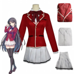 Anime Elito klasė Horikita Suzune Cosplay Mokyklos mokinės uniformos kostiumo rinkinys Paltas Sijonas Helovino karnavalo vakarėlio kostiumai L