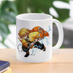 Anime Demon Slayer Puodelis Kimetsu No Yaiba Kochou Shinobu Kamado Nezuko Animacinių filmų kavos puodelių puodeliai 300ml 22