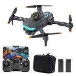 Nuotolinio valdymo dronas su kamera 720P dviguba kamera kliūčių i&scaron;vengimo optinio srauto dronas WiFi FPV dual camera-1 battery-black juoda