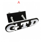 3D metalinis GTD priekinių grotelių ženklelio emblemos lipdukas, skirtas V/W Polo Golf 5 6 7 CC P/assat J/etta MK4 MK5 MK6 Car Styling A