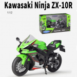 1/12 Scale WELLY 2010 Kawasaki Ninja ZX-10R lydinio motociklo modelis, liejiniai metaliniai žaisliniai automobiliai, didelio modeliavimo kolekcija, dovanos vaikams