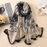 Fashion Scarves &Scaron;alikas 100 % &scaron;ilko jausmingas &scaron;alikas &Scaron;ilkas kaip skarelės Ilgos lengvos nuo saulės apsaugančios skaros moterims 180*90cm tamsiai mėlyna spalva