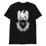 &bdquo;French Pride Napoleon Bonaparte Eagle&ldquo; mar&scaron;kinėliai. Vasariniai medvilniniai O formos kaklo trumpomis rankovėmis unisex medvilniniai mar&scaron;kinėliai Nauji dideli gatvės drabužiai L