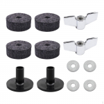 14 Piece Cymbal Stand , Replacement Accessories, Easy to Use, Durable, Hi Hat Clutch Felts, pilka spalva