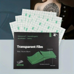 5 lak&scaron;tų tatuiruočių priežiūrai, apsauginė permatoma plėvelė, vandeniui atspari tvarsčių ritininė tvarsčių tatuiruotės reikmenys balta
