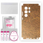 apgo Odos lipdukų plėvelės folijos vinilas, skirtas BACK+SHIDE suderinamiems su Samsung Galaxy S24 Ultra, atsparus įbrėžimams, lengvai montuojamas &ndash; Rusty Copper