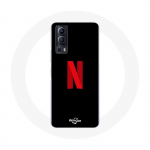 Coque Vivo Y72 Netflix Logo rouge fond noir