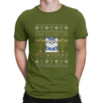 Žydų Unisexorah Light Vyri&scaron;ki mar&scaron;kinėliai Light Meownorah Jewish Cat Unisexorah Lover Hanukkah I&scaron;skirtiniai mar&scaron;kinėliai Harajuku Hipster 4XL