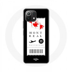 Coque pour Xiaomi Mi 11 Lite Billet d'avion Montr&eacute;al Canada