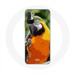 Coque pour Xiaomi Redmi Note 10 5G Aras Perroquet Orange vert