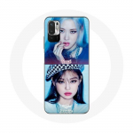 Coque pour Xiaomi Redmi Note 10 5G Blackpink Groupe K-pop Filles Jennie et Ros&eacute; Lovesick girls poster the album