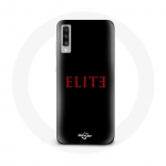Coque pour Samsung Galaxy A50 Elite Saison 5 Logo Rouge Fond Noir