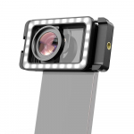 APEXEL FL23 universalus telefono segtukas su 17 mm + 37 mm sriegiu LED užpildymo &scaron;viesos &scaron;alto bato laikikliu ir 1/4 colio