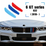 3 vnt. Automobilio stiliaus 3D M stiliaus priekinių grotelių apdaila buferio juostelės lipdukai dangtelis BMW 6 serijos GT G32 2018 i&scaron;orės dekoravimas G32 (2018)