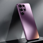 Prabangus AG silikoninio matinio stiklo dėklas, skirtas Samsung Galaxy S24 S23 S22 Ultra S24 Plus matinis fotoaparato objektyvo apsauginis dėklas S22 violetinė