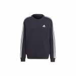 Adidas Trijų Dryžuotas Spalvotas Apvalios Kaklo Palaidinė Vyri&scaron;ki Vir&scaron;utiniai Drabužiai Juoda IB4027 XXL