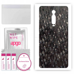 apgo Protective Skin Sticker for the back compatible with Xiaomi Mi 9T, Wrap Film, Foil, Vinyl - Pattern Carbon Black Pixel