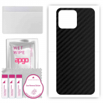 apgo Protective Skin Sticker for the back compatible with Honor Play 30, Wrap Film, Foil, Vinyl - Pattern Carbon Black