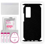 apgo Protective Skin Sticker for the back+sides compatible with Vivo X60 Pro 5G, Full Wrap Film, Foil, Vinyl - Pattern Matte Black