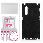 apgo Protective Skin Sticker for the back+sides compatible with Realme 6 Pro, Full Wrap Film, Foil, Vinyl - Pattern Black Camo