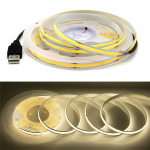 DC 5V USB COB juostelė 320Leds/M balta/ledo mėlyna/rožinė/geltona/rožinė/raudona lanksti juostelė, naktinė lempa TV foninio ap&scaron;vietimo LED juostelė 1M