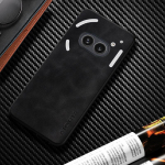 Dėklas For Nothing Telefonas 2A 2 1 Coque &scaron;ilkinis jausmas, pir&scaron;tų atspaudų nepraleidžiantis patvarus odinis dangtelis niekam tikęs telefono 2a dėklas funda capa Nothing Phone 2 tamsiai pilka spalva