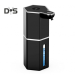 Bekontaktis automatinis muilo dozatorius, 360 ml talpos, įkraunamas, su sensoriumi, skysto muilo dozatorius, IPX5 vandeniui atsparus dizainas, montuojamas ant sienos B juoda
