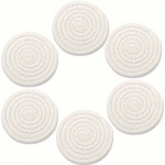 6 vnt. Naujas &scaron;ilumą izoliuojantis padėkliukas buitinis arbatos puodelio padėkliukas, skersmuo 11 cm, medvilninių virvių pynimo padėkliukas 6pcs
