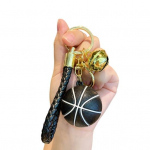 Yousheng raktų pakabukas su rie&scaron;o dirželiu ir mini krep&scaron;inio poliruotas nerūdijantis raktų laikiklis mokyklinės kuprinės dekoravimo pakabukas unisex raktų pakabukas raudona