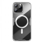 NILLKIN IPhone 16 Pro Max telefono dėklas Nature TPU Pro magnetinis galinis dangtelis plonas silikoninis dėklas iPhone 16 balta