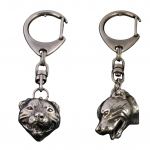 Staffordshire Bull Terrier, Staffy - Silver-plated key ring with a dog in a gift box, handbag decoration, backpack pendant by Art-Dog brand sidabras